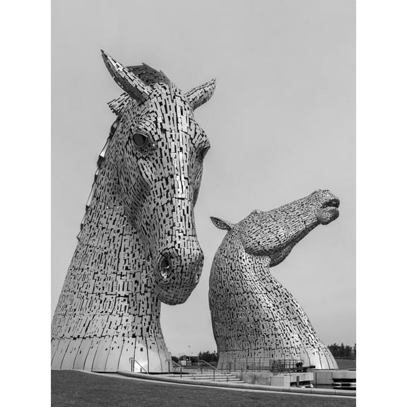 Kelpies Horse Sculptures Falkirk Scotland Large Wall Art Print