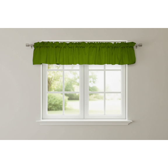 Solid Poplin Window Valance 58" Wide Moss