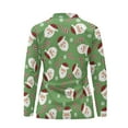 thumbnail image 5 of Yuyamidu Santa Claus Womens Long Sleeve Golf Shirt Athletic Tennis Shirts Size L Lightweight Collared Golf Clothes Workout Pullover, Green Christmas, 5 of 8