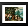 thumbnail image 2 of Louis de Caullery 24x19 Black Modern Framed Museum Art Print Titled - The Holy Family with Music-Making Angels in a Landscape, 2 of 5