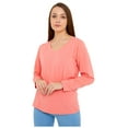 thumbnail image 3 of Wear Sierra Women’s Long Sleeve V-Neck T-Shirt, Dark Powder Pima Cotton, Small, 3 of 9