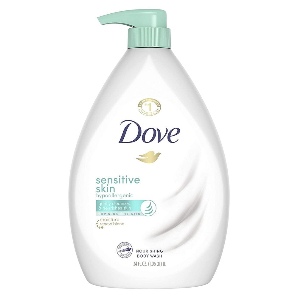 Dove Body Wash Hypoallergenic and Sulfate Free Sensitive Skin 34 fl. Oz