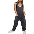 thumbnail image 1 of ORUYROP Combinaison Décontractée Sans Manches pour Femmes avec Poches, Unie, Polyester, Jambe Grand, Taille Unique, 1 of 7