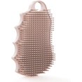 thumbnail image 1 of wonima11 Silicone Body Scrubber Silver-Infused Dual-Sided 3-in-1 for Shower, Body Cleaning+Massage+Exfoliator Body Brush Buffer for Men and Women, Silicone Loofah, Non-Slip Handle (Sand Pink), 1 of 1