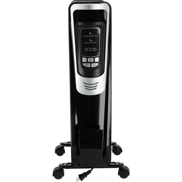 calefactor eléctrico de radiación portátil 15 m2 negro digital