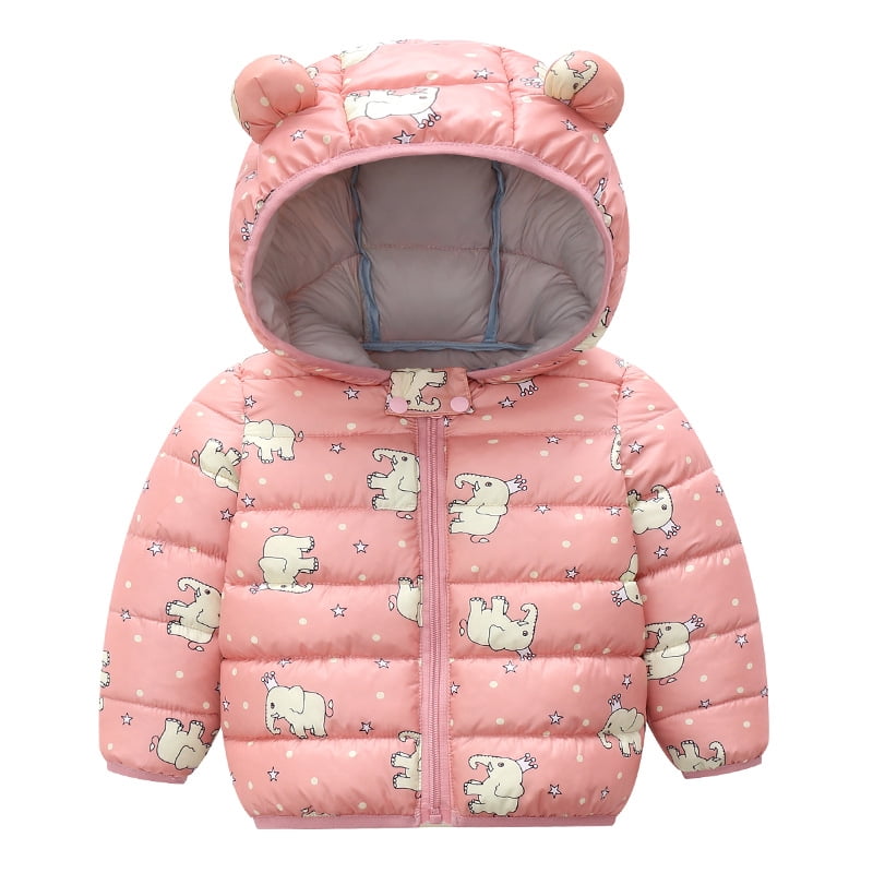 Winter Coats for Kids with Hoods Infants Light Puffer Jacket for Baby Boys Girls Padded Toddlers 