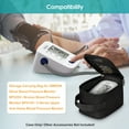 thumbnail image 2 of MEDMAX Carrying Case Compatible with OMRON Blood Pressure Monitor Silver BP5250 / Bronze BP5100 / Upper Arm 3 Series, Portable Storage Organizer Bag with Handle (Bag Only), Black, 2 of 7