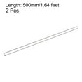 thumbnail image 2 of Unique Bargains PETG Tubing Hard 8mm ID, 12mm OD, 50cm Length, High Transparent Clear 2 Pack, 2 of 7