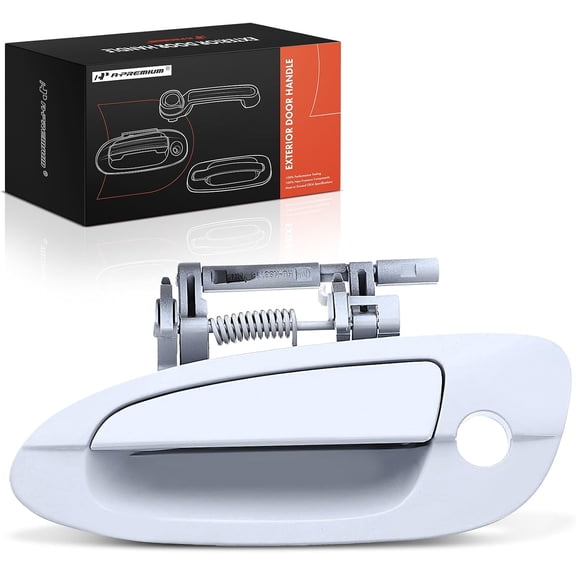 A-Premium Front Left Driver Side Painted Exterior Door Handle with Keyhole Compatible with Nissan Altima 2002 2003 2004 2005 2006, Cloud White (QM1), Replace# 80607-8J009, 80607-8J009-QM1