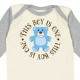 thumbnail image 4 of Inktastic 1st Birthday Boys Teddy Bear Boys Long Sleeve Baby Bodysuit, 4 of 5