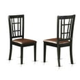thumbnail image 2 of Set of 2 Chairs NIC-BLK-LC Nicoli Dining Chair with Faux Leather Upholstered Seat, 2 of 3