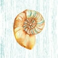 thumbnail image 6 of Gango Home Decor Gold & Teal Watercolor Shells, Coastal Decor; Four 12x12in Hand-Stretched Canvases, 6 of 8