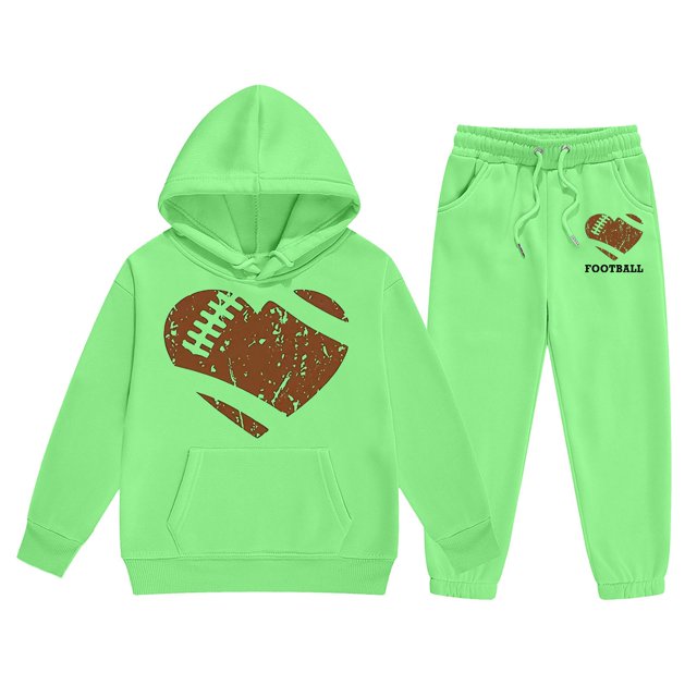 Toimothcn Ensemble de Vêtements pour Bébé Fille Manches Longues Décontracté Imprimé Baseball Rugby Pull à Capuche Pantalon Extensible 2 Pcs Vêtements Doux Confortables Vêtements de Loisirs pour Filles