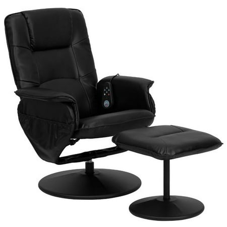 Motor Heated Massage Mat - Latitude Run Leather Heated Massage Chair with Ottoman