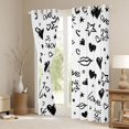 thumbnail image 3 of Manfei Stars Loves Print Black Out Curtains,Graffiti Artwork Curtains Pack of 2 (42x63 Each),White Black Bedroom Curtains For Girls Kids,Ultra Soft Home Decor, 3 of 6
