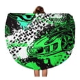 thumbnail image 1 of SIDONKU 60 inch Round Beach Towel Blanket Pattern Bright Abstract Sport Car Tire Tracks Modern Travel Circle Circular Towels Mat Tapestry Beach Throw, 1 of 2