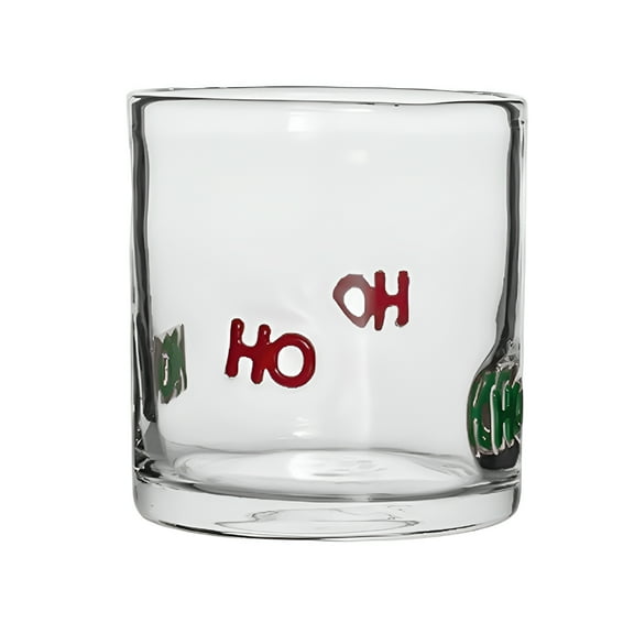 ACDANC Christmas Icon Juice Glasses,14Oz Icon Stemless Drinking Glasses Set,Xmas Gifts for Man Women,Ideal for Christmas Party Drinkware(Oh)