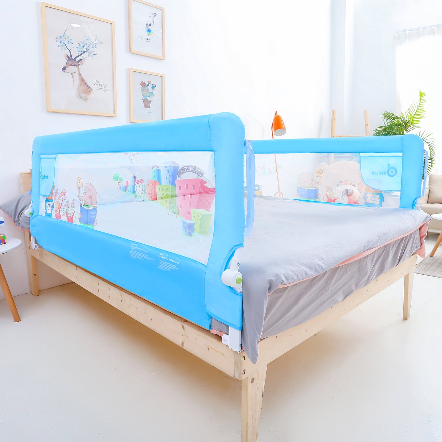 Size : A-180cm QLL Memory Foam Baby Bed Guard Rail Toddler Kids Children Adult Soft Portable Safety Side Bed Guard Bumper Single Bed Rail