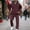 Wine_001, variant on Domuza Tracksuits for Men Set 2 Piece Zip Hooded Sweatshirt and Cargo Sweatpants Set Casual Workout Tracksuits Fall Winter Jogging Suit Army Green 2XL