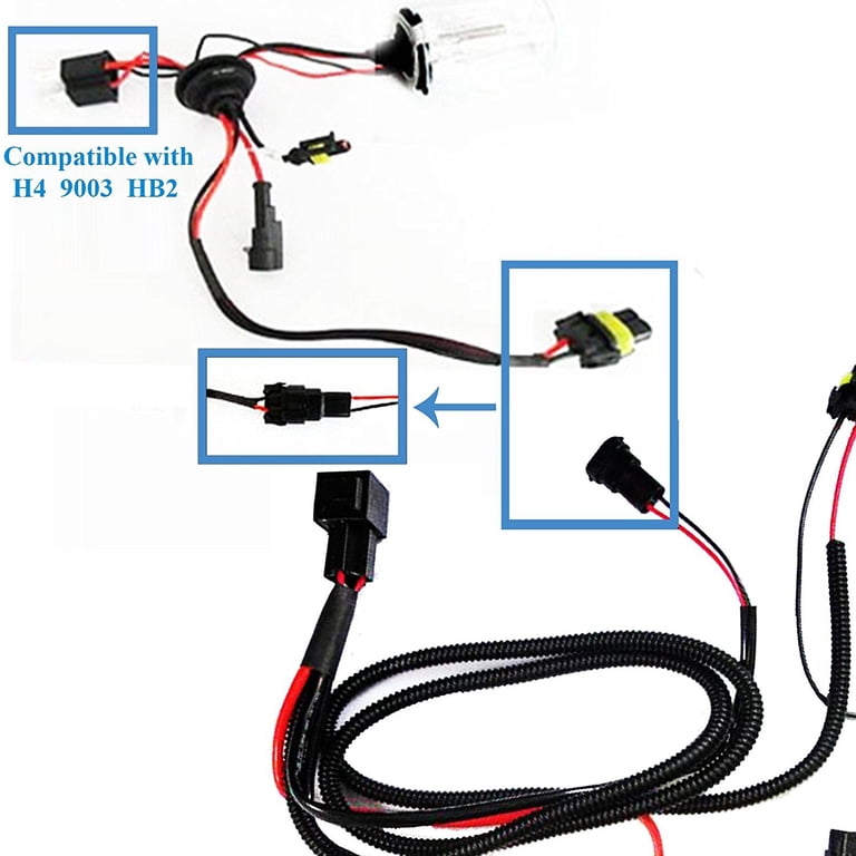 H4 9003 HB2 HID Relay Harness Wire Wiring Upgrade For Bi-Xenon Hi/Lo Conversion H4 9003 HB2 HID Relay Harness Wire Wiring Upgrade For Bi-Xenon Hi/Lo Conversion