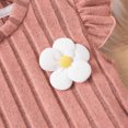 thumbnail image 6 of UngA Toddler Girl Clothes Knit Floral Fly Sleeve Tops Shorts Cute Summer Spring Outfits Kids Clothing Set 5-6 Years,Pink, 6 of 7