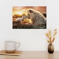 thumbnail image 5 of AIOE Christian Canvas Wall Art Lion of Judah Pictures Wall Decor Lion and Lamb Painting Artwork Christ Religious Home Decoration for Church Living Room Office Unframe: 12x8in, 5 of 7