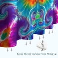 thumbnail image 6 of Colorful Rainbow Tie Dye Spiral Pattern Shower Curtain 72"x84" ,Bathroom Decorative Shower Curtains Set with 12 Hooks,Modern Waterproof Washable Shower Curtain, 6 of 6