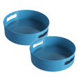 thumbnail image 1 of Oleegame 2PC Blue Juice Non Storage Turntable Lazy Turntable Plastic Rotating Rack 360 Spinning Tray Organizer For Kitchen/ Cabinet/ Countertop/Pantry, 1 of 5