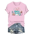 thumbnail image 4 of Tauxra Easter Printed Short Sleeve Top for Women, Lightweight Casual Round Neck Shirt for Spring and Summer Daily Wear, 4 of 6