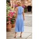 thumbnail image 4 of Vestido PRETTYGARDEN sin mangas con volantes y cuello en V, estampado Swiss Dot, talla XL, 4 of 8