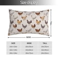 thumbnail image 2 of Goofa Various Chicken Print Plush Throw Pillow Case, Soft Velvet with Hidden Zipper, Decorative Cushion Cover for Sofa, Bed, Car, and Home Décor-16"x24", 2 of 5