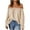 Beige, variant on RYRJJ Women's Off Shoulder Tops Elegant Trendy Ladies Ruffle Long Sleeve Blouse Casual Loose Dressy Shirts(Black,S)