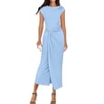 thumbnail image 1 of Vestido ZESICA 2025 de manga corta ajustado con aberturas de verano para mujer, 1 of 7