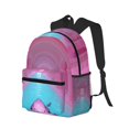 thumbnail image 2 of Daiia Pink Shark Pool Fantasy School Backpack for Men Women, Unisex Large Waterproof Bookbag Schoolbag Casual Daypack for High School/College/Teens/Travel/Work Black, 2 of 8
