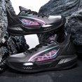 thumbnail image 6 of Bolognifi Men's Shoes Training Outdoor Basketball Running Sports Sneakers Fans - BLACK_6, 6 of 7