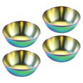 thumbnail image 2 of Miangastore Appetizer Serving Plate Golden Stainless Steel 4Pcs 3.5x3.5in, 2 of 8