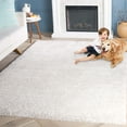 thumbnail image 3 of SAFAVIEH Tahoe Trudi Distressed Shag Area Rug, Ivory/Taupe, 5' x 7', 3 of 8
