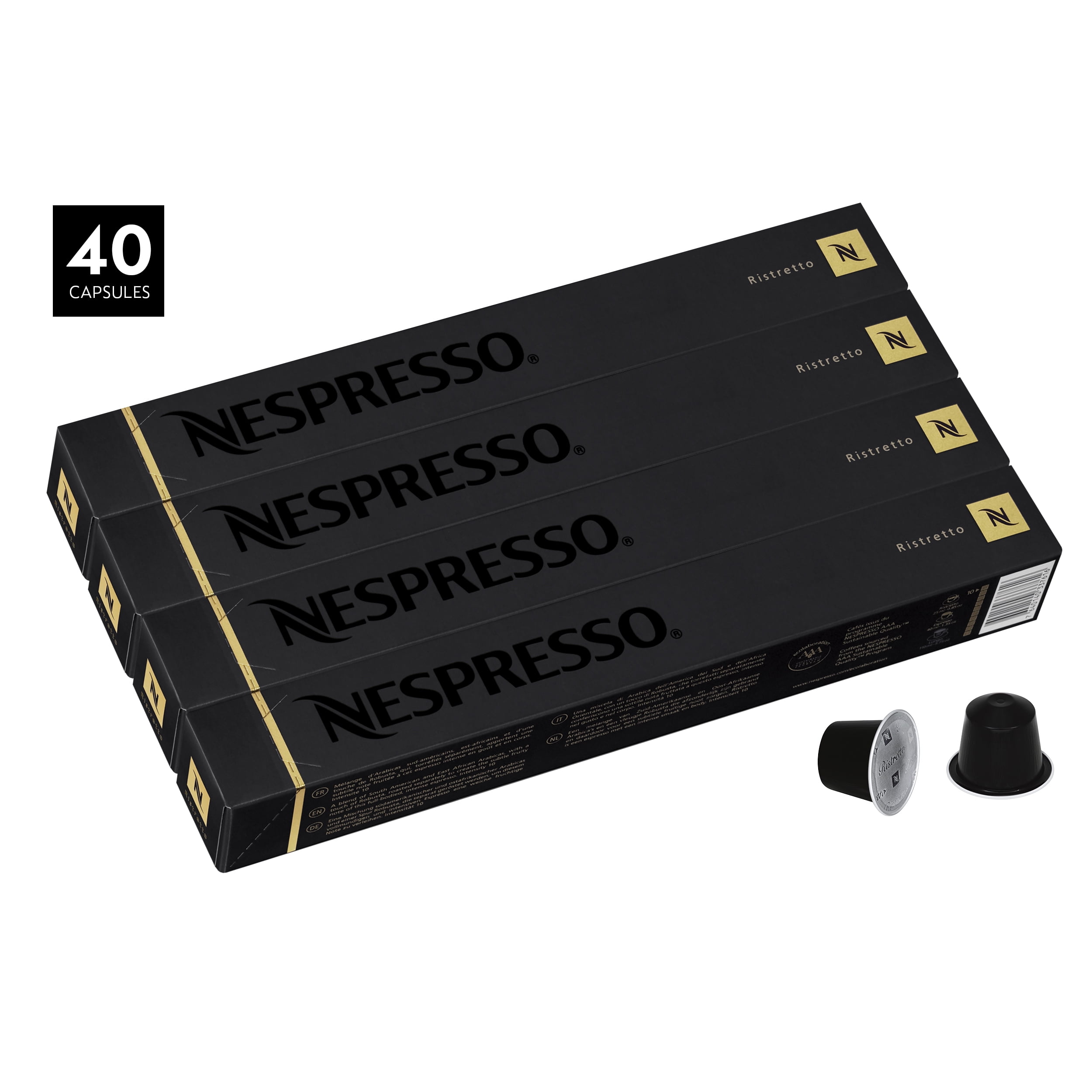 Nespresso OriginalLine Espresso Capsules, Ristretto 40 Count