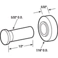 thumbnail image 2 of Sliding Window Roller, with Axle Pins, 7/16 in. Flat Nylon, 2 of 2