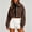 Coffee collared corduroy jacket women a1, variant on thefmos Women's Collared Zip Up Cropped Corduroy Jacket with Chest Pocket Solid Color Casual Coat Trendy Fall Winter Clothes, Pink M