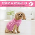 thumbnail image 4 of Innens Pet Dogs Cats Fleece Undershirt Jacket Sweater Knit Undershirt Warm Clothes,Extra Large Pink, 4 of 12