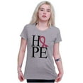 thumbnail image 3 of Hope Pink Ribbon Breast Cancer BCA Womens Slim Fit Graphic Tee Brisco Brands L, 3 of 5