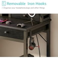 thumbnail image 3 of Small Desk with Drawers for Home Office Bedroom, 31 inch Black Writing Study Desks with Fabric Drawers Storage, Gaming Desk Table with Power Outlet & Monitor Stand, Black, 3 of 18