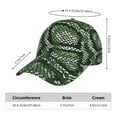 thumbnail image 2 of Rateoe Green Snakeskin Pattern Baseball Cap Outdoor Cap Mountain Dad Hat - Unstructured Soft Cotton Cap-Adjustable UV Protection Cap, 2 of 6
