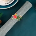 thumbnail image 2 of SHISUYAN 4pcs Alloy Chicken Napkin Rings Decorative Metal Napkin Holders Dining Table Decorative Napkin Buckles, 2 of 8