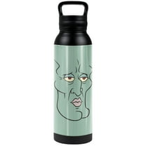 Spongebob Official Squidward Handsome Face 24 oz Insulated Canteen Water Bottle, Leak Resistant, Vacuum Insulated Stainless Steel with Loop Cap