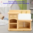 thumbnail image 4 of Exquisite 1:12 Environmentally Friendly Dollhouse Sink Unit, Mini Dollhouse Miniature Kitchen Cabinet, For Kids Pretend Toy Shooting Props Handcraft Sink, 4 of 8