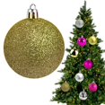 thumbnail image 5 of Glitter Christmas Ball Ornaments,3.93" Shatterproof Hanging Baubles, Sparkling Spherical Pendants, Christmas Tree Decorations, Holiday Party Display Ornaments, Festive Baubles for Xmas Tree, 5 of 6