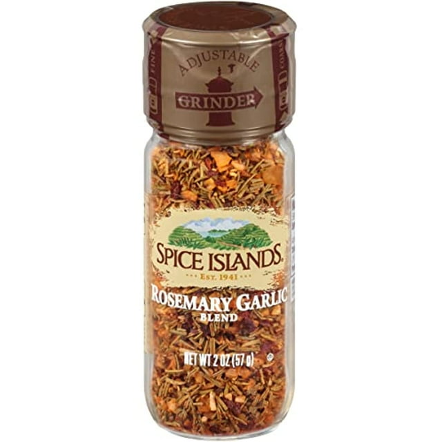Spice Islands Rosemary Garlic In Adjustable Grinder, 2 Ounce