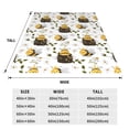 thumbnail image 3 of Pofeuu Honey Bee Insect Print Ultra-Soft Micro Fleece Blanket,for Bed Or Sofa,All Season Throw Blankets Flannel Blanket-50"x40", 3 of 7